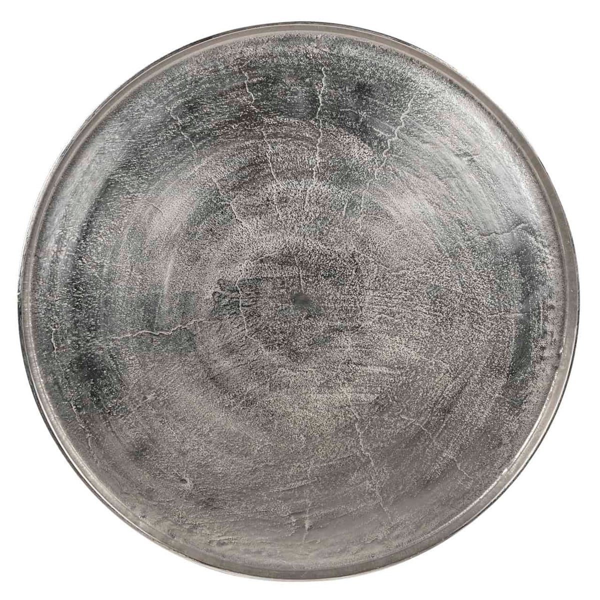 Ronde zilveren salontafel Lyam 70 centimeter diameter.