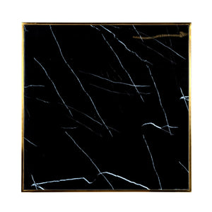 Roca Bisztróasztal – fekete/arany, 70×70 cm