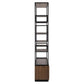 Moderne wandkast Bonvoy in bruin en zwart, ideaal voor woon- of kantoorruimte.