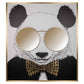 Panda Falikép – fekete/arany