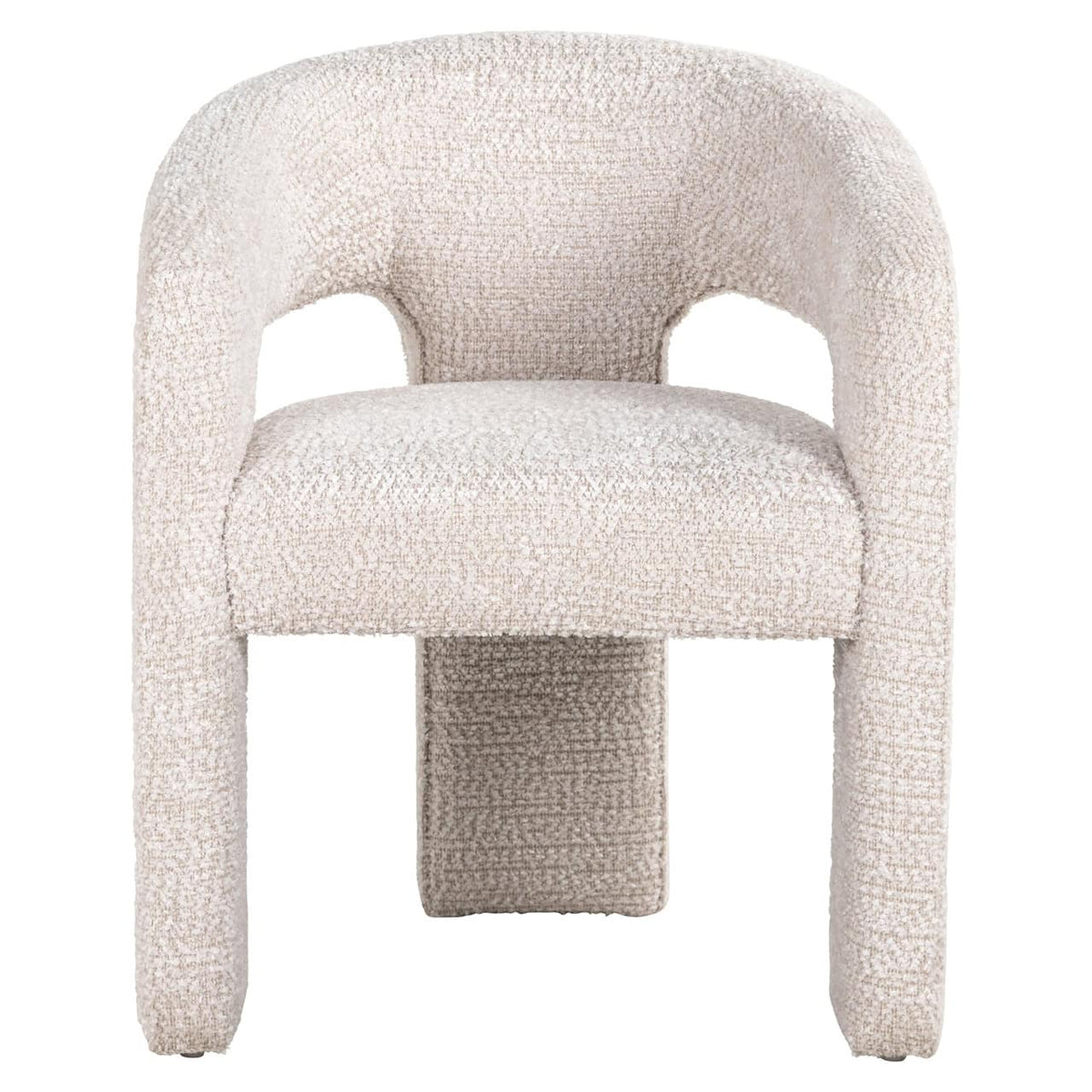 Eetkamerstoel Belle in beige stof, modern design, comfortabel en stijlvol.