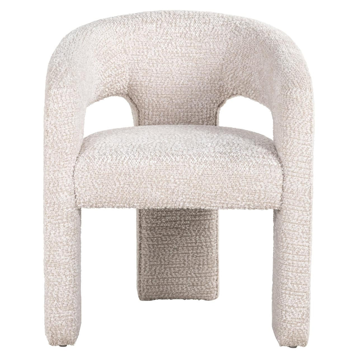 Eetkamerstoel Belle in beige stof, comfortabel en stijlvol.