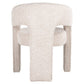 Eetkamerstoel Belle in beige stof, op maat gemaakt voor comfort en stijl.