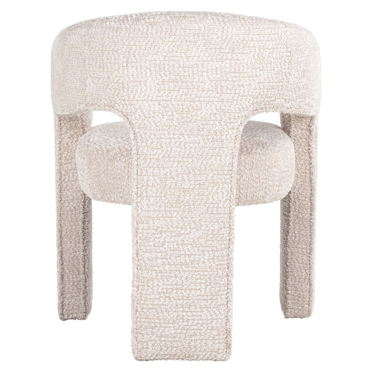 Eetkamerstoel Belle in beige stof, op maat gemaakt voor comfort en stijl.