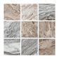 Marmerlook tegels in diverse kleuren voor luxe interieurdesign.