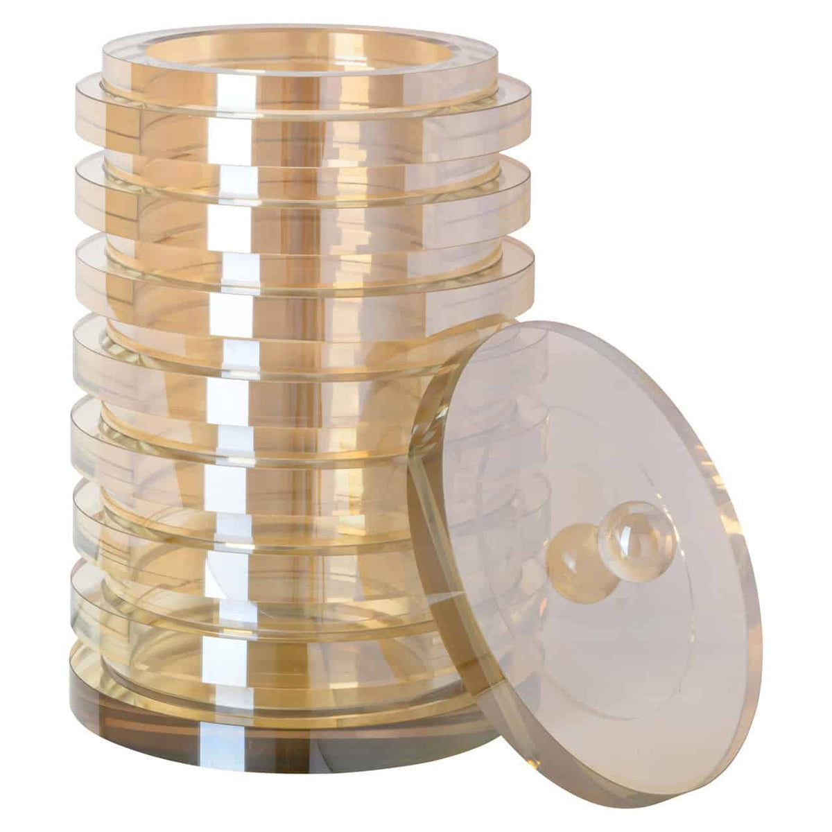Opbergdoos Joann amber, stijlvolle opbergoplossing voor interieur.