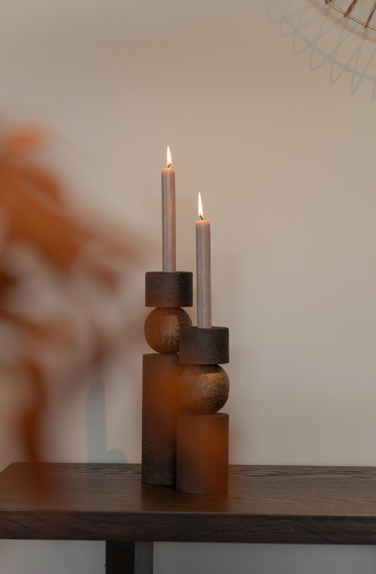 Hasley Gyertyatartó – sárgaréz antik, nagy