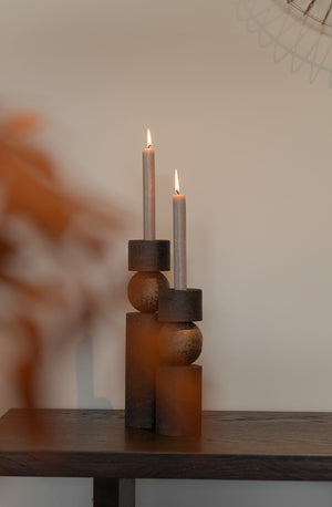 Hasley Gyertyatartó – sárgaréz antik, kicsi