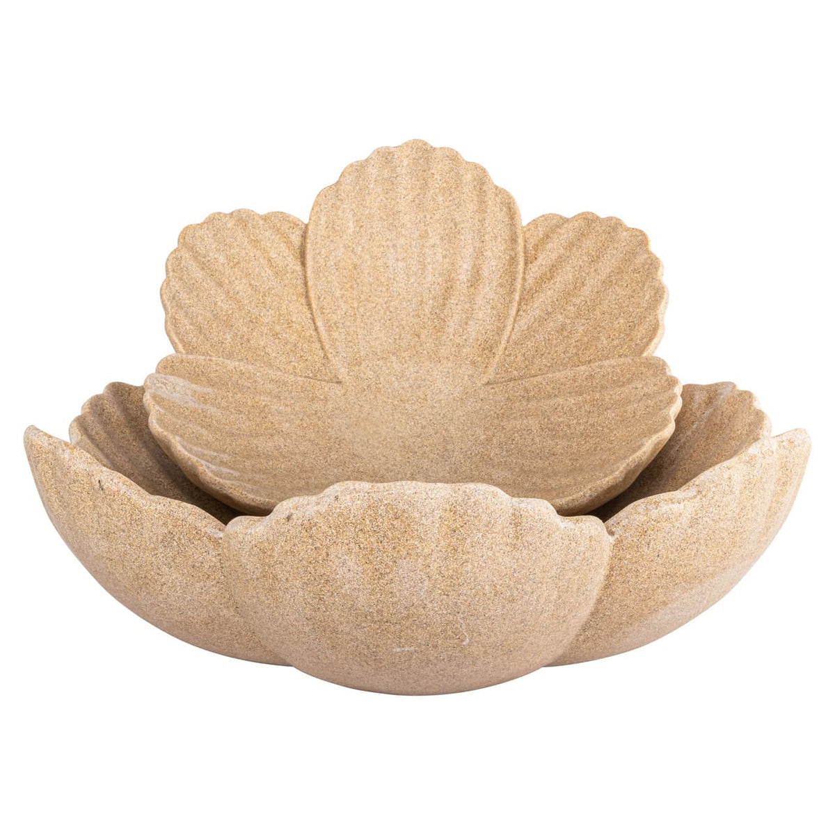 Beige Shellie schaal, klein, decoratief en elegant voor interieur.