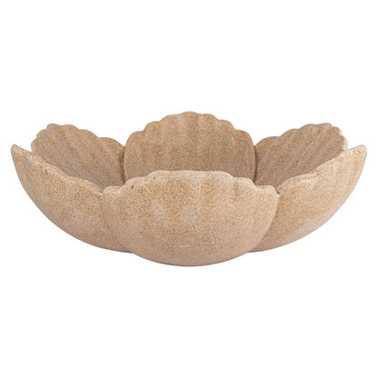 Beige Petal schaal, decoratief en elegant, perfect voor interieurstyling.