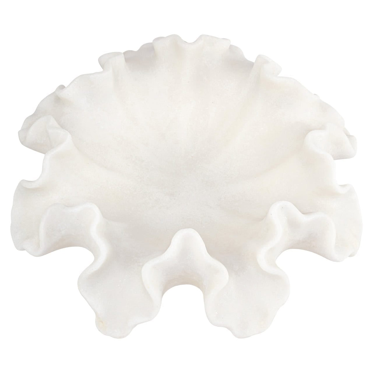 Witte Lola schaal met bloemvorm, elegant en decoratief.