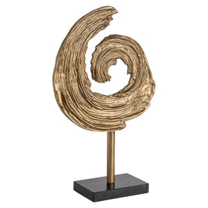 Swirl Dísztárgy – sárgaréz antik