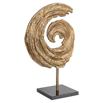 Swirl Dísztárgy – sárgaréz antik, nagy