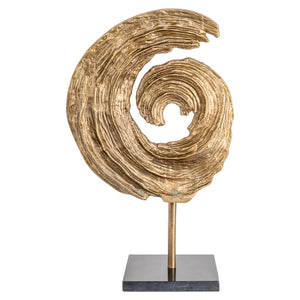 Swirl Dísztárgy – sárgaréz antik, nagy