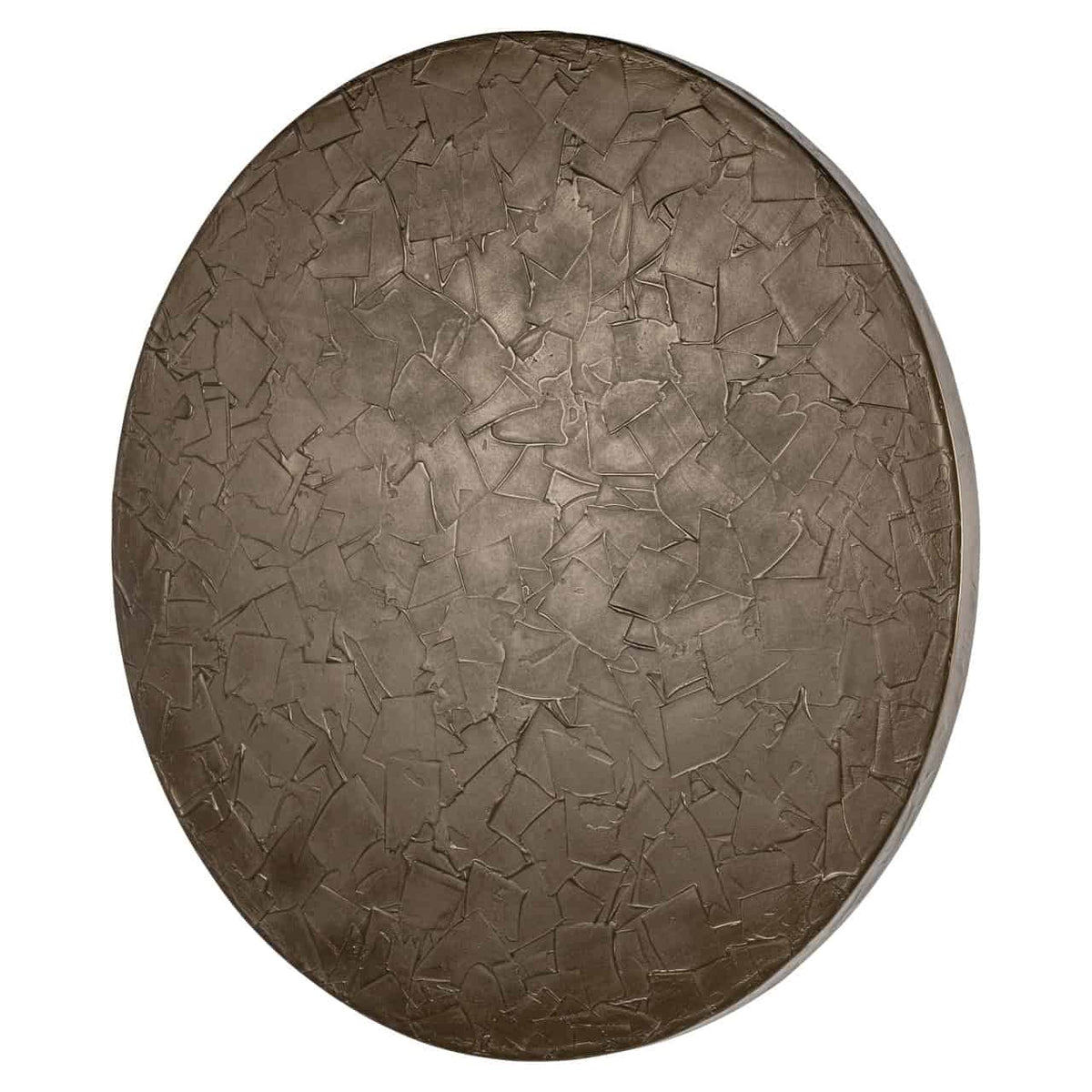 Ronde wanddecoratie Diga Brunzae met abstract patroon in bruintinten.
