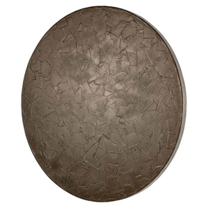 Ronde wanddecoratie Diga Brunzae met abstract patroon in bruintinten.