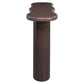 Chocoladebruine Console Cordelia Chestnut stoel met uniek ontwerp.