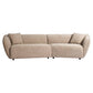 Bank Armand bank in natuurlijke stof, modern design, beige kleur, comfortabele zithoek.