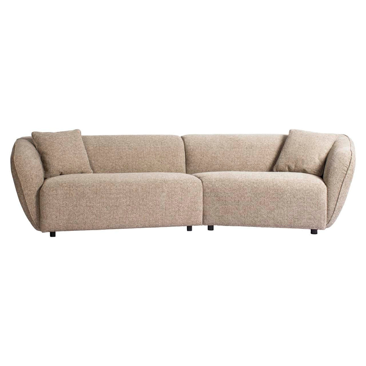 Bank Armand bank in natuurlijke stof, modern design, beige kleur, comfortabele zithoek.