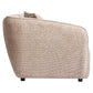 Natuurlijke bank met beige stoffering en compacte vorm.