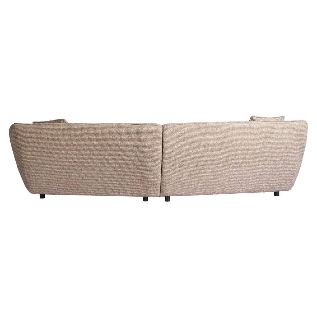 Natuurlijke bank met beige stoffering voor modern interieur.
