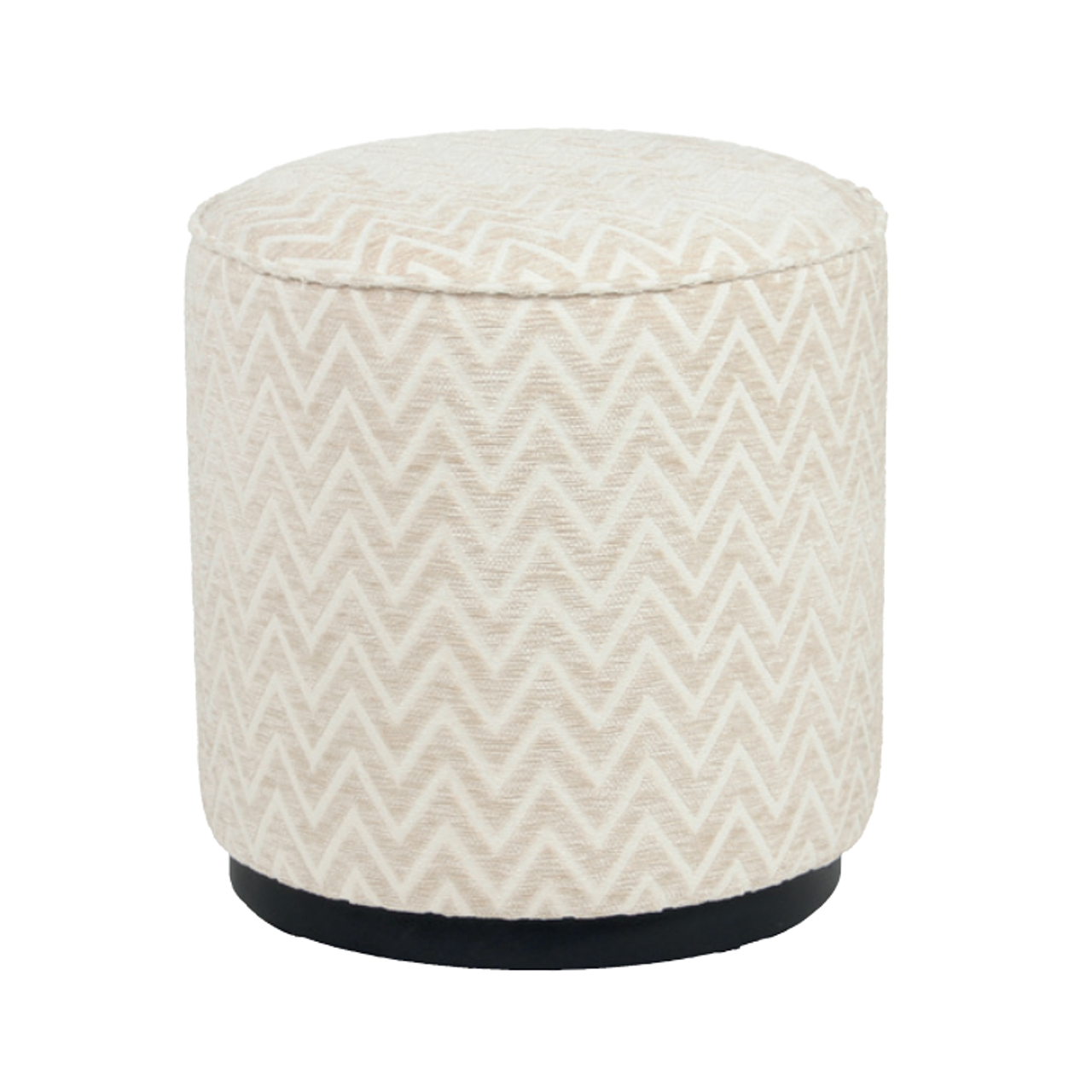 Lexie Puff – bézs cikkcakk mintás, 45 cm