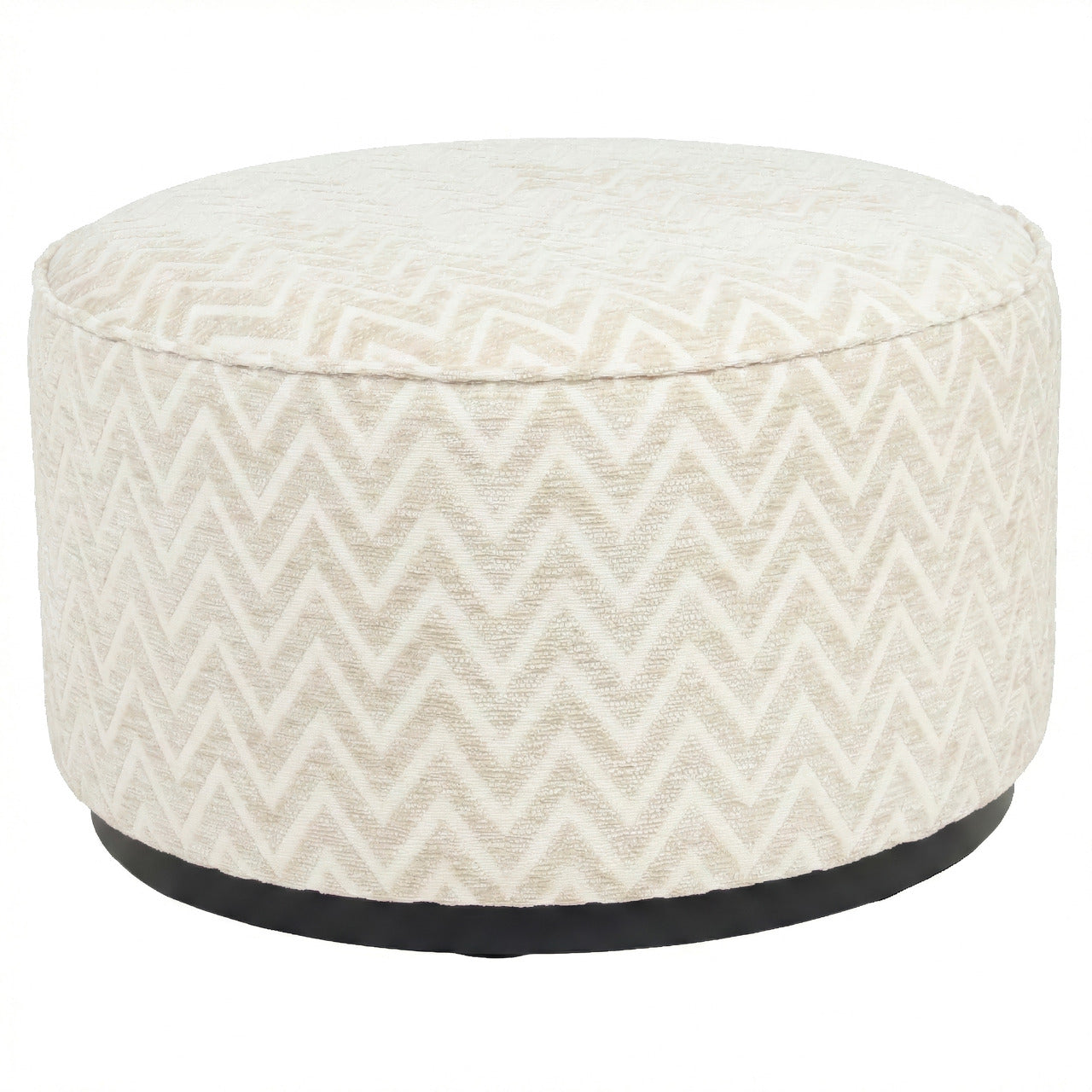 Lexie Puff – bézs cikkcakk mintás, 70 cm