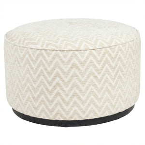 Lexie Puff – bézs cikkcakk mintás, 70 cm