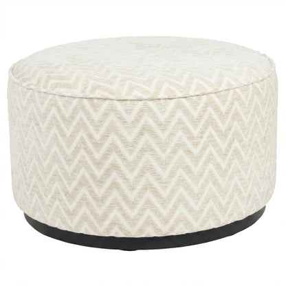 Lexie Puff – bézs cikkcakk mintás, 70 cm