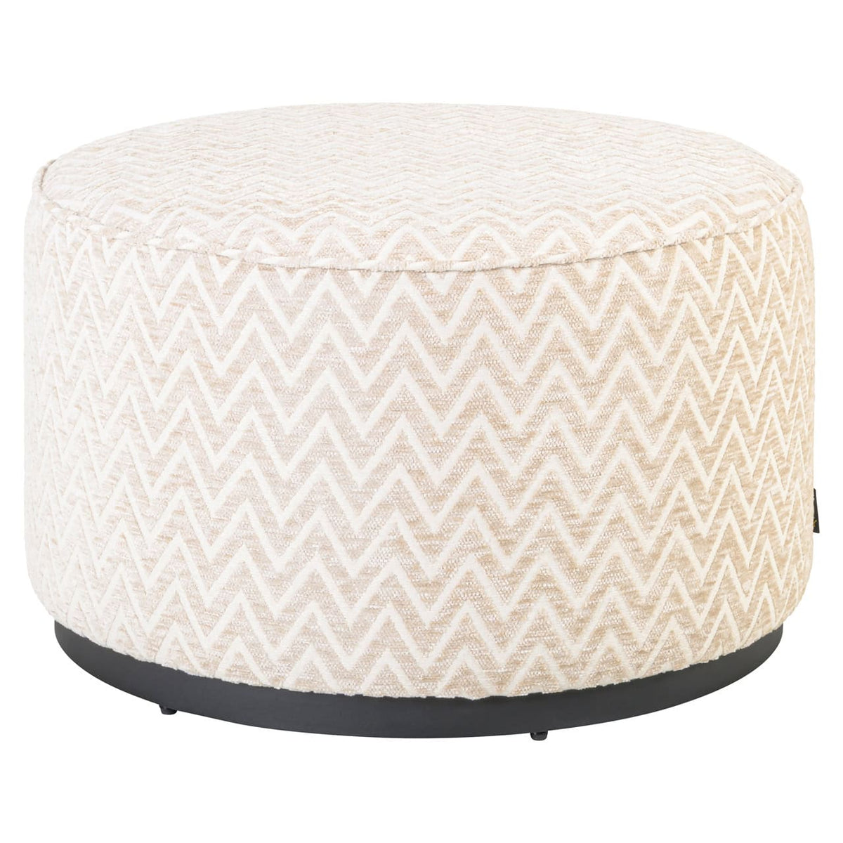 Lexie Puff – bézs cikkcakk mintás, 70 cm