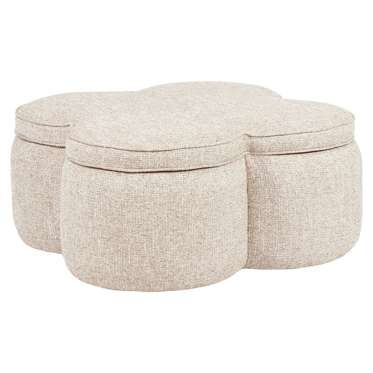Corbeau Puff – homok tweed