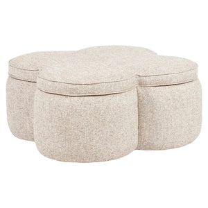 Corbeau Puff – homok tweed