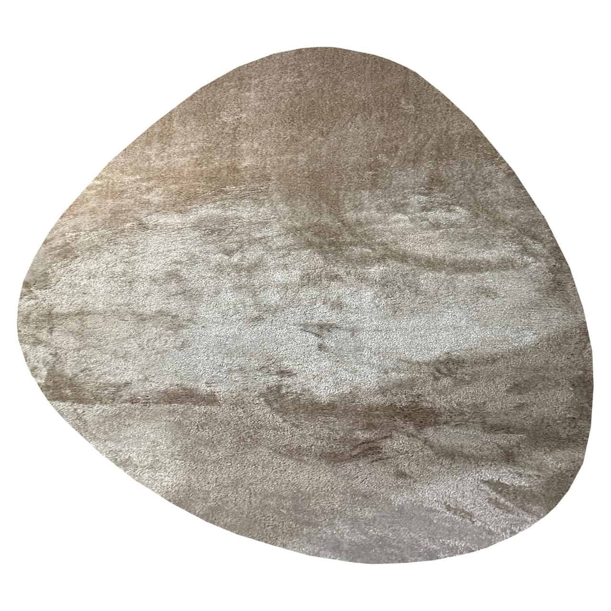 Beige Pebble vloerkleed met natuurlijke textuur en ronde vorm.
