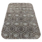 Bruin vloerkleed met geometrisch hexagon patroon, 200x290 cm.