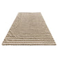 Beige Nordic plush tapijt met ruitpatroon voor woonkamer.