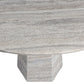 Eettafel Westin grey met marmeren afwerking en stevige basis.