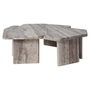 Moderne grijze salontafel Westin met uniek ontwerp en natuurlijke uitstraling.