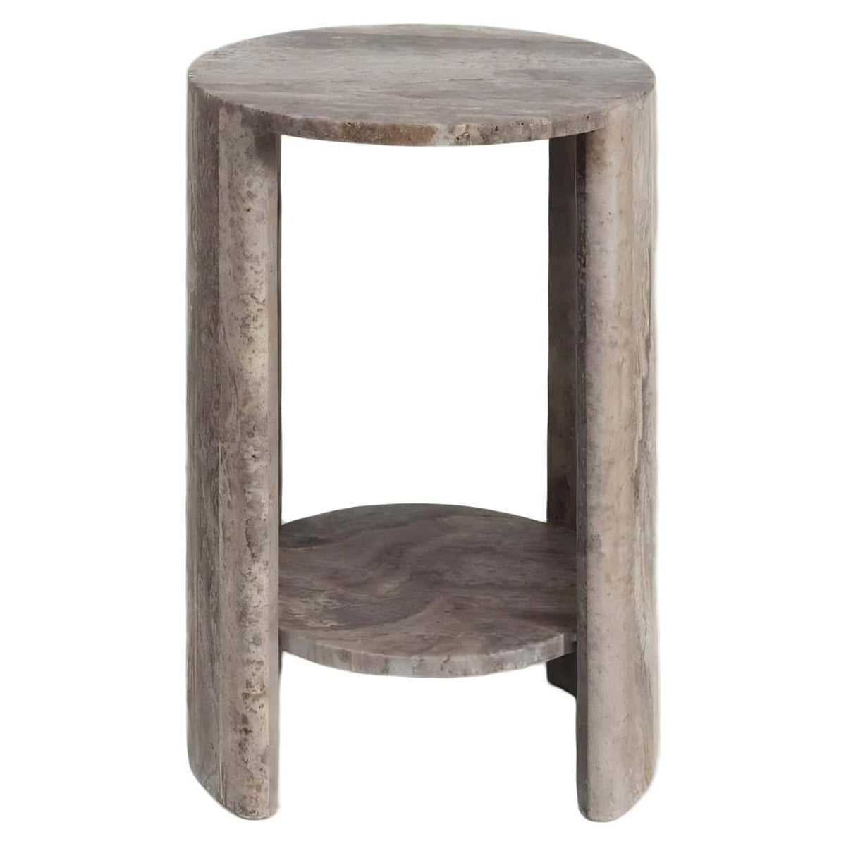 Robuuste bijzettafel Westin in grijs, industrieel design, perfect voor moderne interieurs.