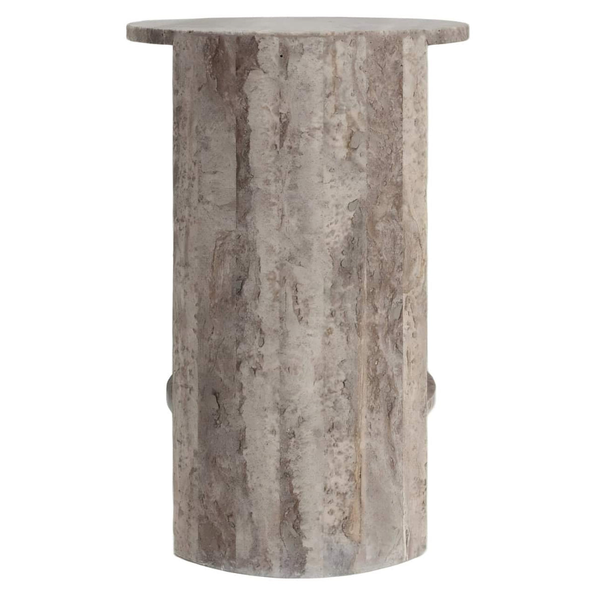 Bijzettafel Westin in grijs natuursteen, modern design.