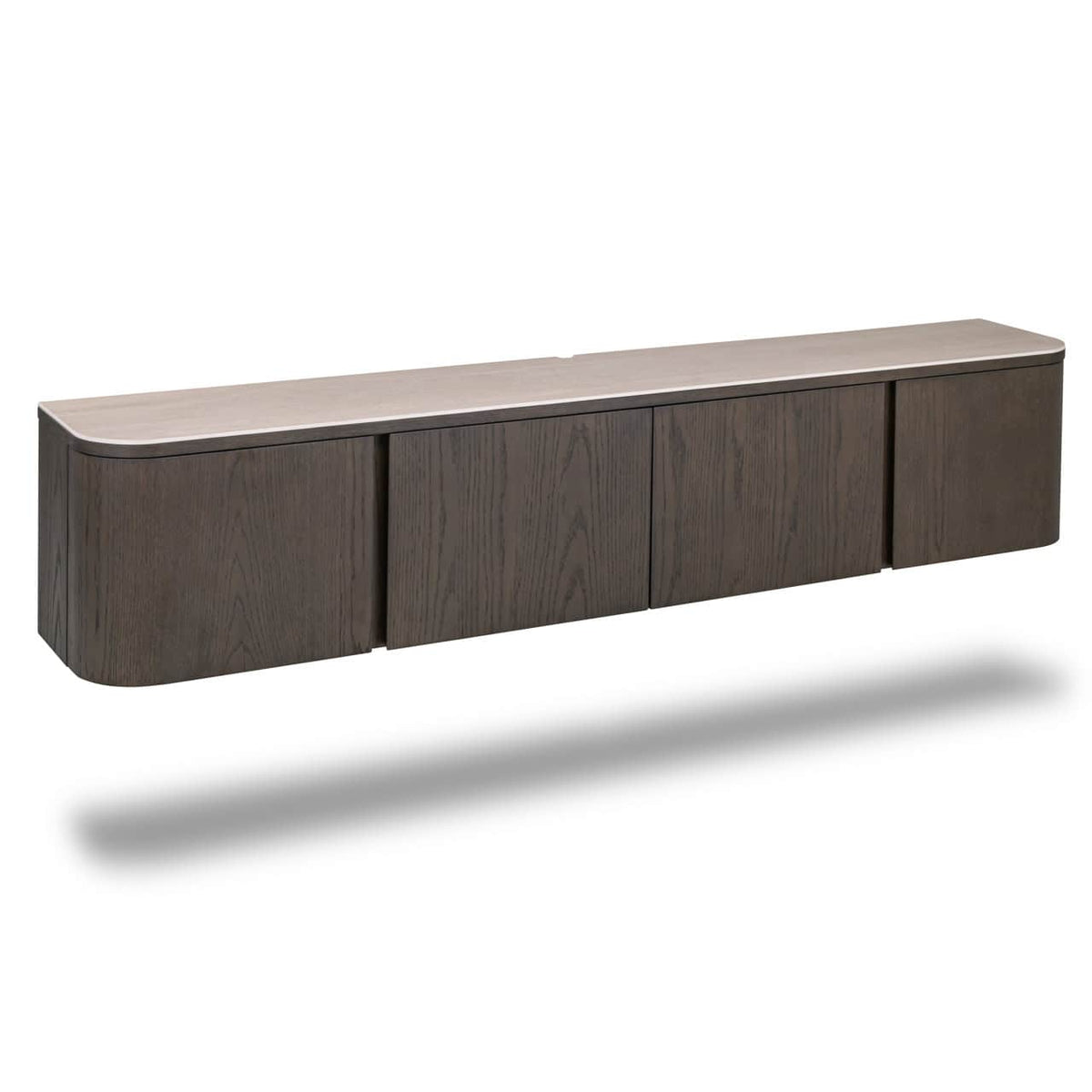 Modern bruin TV-meubel Nando met opbergladen voor woonkamer.