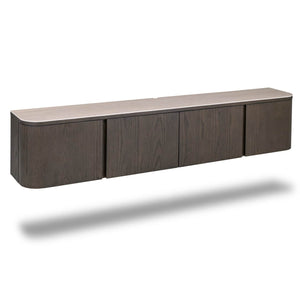 Modern bruin TV-meubel Nando met opbergladen voor woonkamer.
