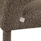 Eetkamerstoel Gia in bruin chunky stof met ritsdetail.