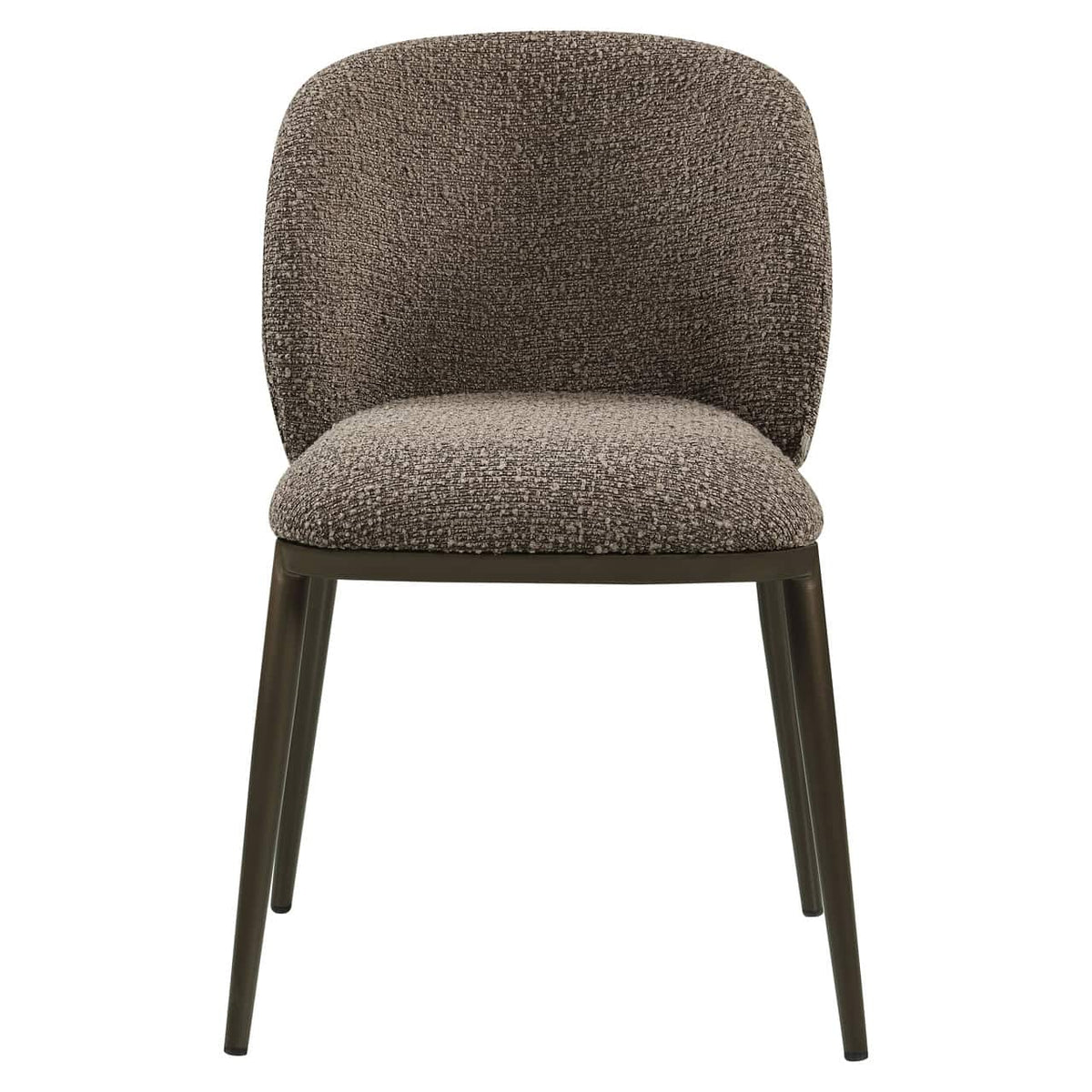 Eetkamerstoel Gandy bruin chunky met comfortabele bekleding.