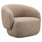 Lounge stoel Milano in zandkleurige tweed stof, modern design.