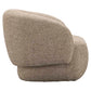 Lounge stoel Milano in zandkleurige tweed stof, comfortabel en modern design.