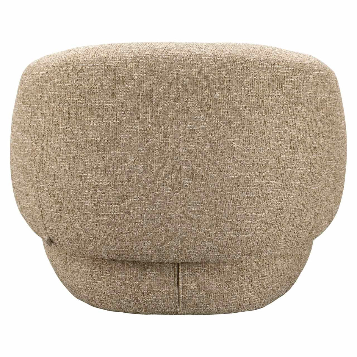 Milano lounge stoel in zandkleurige tweed stof, comfortabel en modern design.