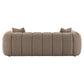 Bank Hogan mocca chunky 3-zits met kussens, modern design, brandveilig materiaal.