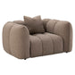 Lounge stoel Hogan mocca chunky met comfortabele kussens.