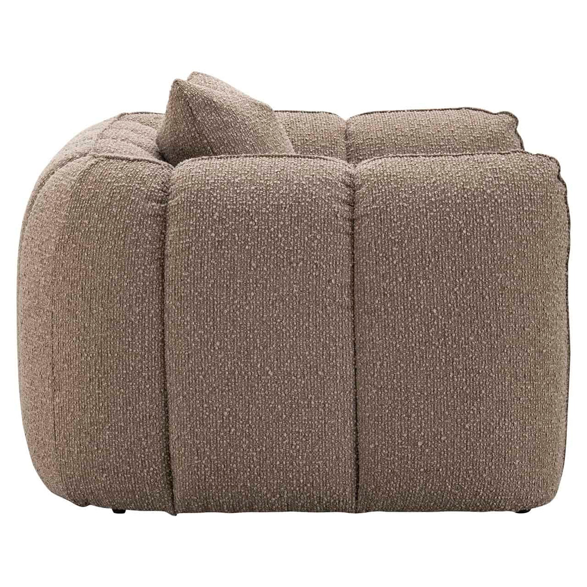 Lounge stoel Hogan mocca chunky met comfortabele bekleding.