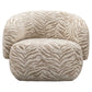 Lounge stoel Milano met beige tiger print, modern en comfortabel design.